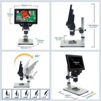 KKMOON G1200 12MP 1-1200X Microscópio Digital para Solda Eletrônica 500X 1000X Microscópios Contínua de Amplificação Lupa