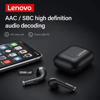 Novo Original Lenovo Lp2 TWS sem Fio e fones de ouvido, IPX5 350MAH Impermeável do Toque de Fones de ouvido hi-fi fone de ouvido, bluetooth 5.0