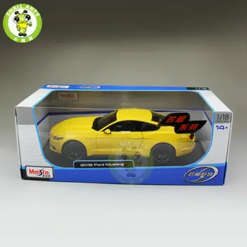 1:18 de, Ford Mustang GT 5.0 fundido modelo de carro de Brinquedos para as Crianças presentes Amarelo maisto 31197
