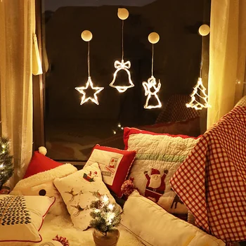 Bell Cadeia de DIODO emissor de Luz da Decoração de Natal Para Casa, Pendurar a Guirlanda de Natal Decoração da Árvore de Enfeite de 2021 Navidad Presente de Natal de Ano Novo