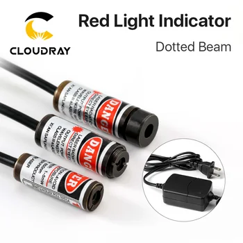 Cloudray Vermelha Pontilhada Feixe de Luz 650nm 5V Infravermelhos Ajustáveis Laser Módulo Localizador + Adaptador de Fibra de Marcação ou a Máquina de Corte