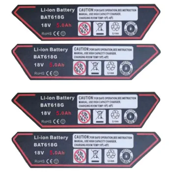 2 Par BAT618 Bateria do Li-íon da etiqueta da Etiqueta Marca Bosch 18V 4Ah 5Ah 6Ah BAT610 BAT609G BAT618 BAT618G Bateria