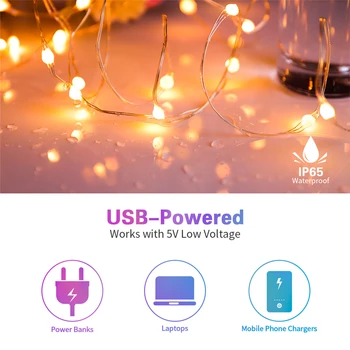 USB Led RGB Luzes de corda de Fio de Cobre Cadeia Lâmpada de Fadas Cadeia de Luz da Árvore de Natal Festa de Casamento, Decoração de Controle Remoto para Luzes