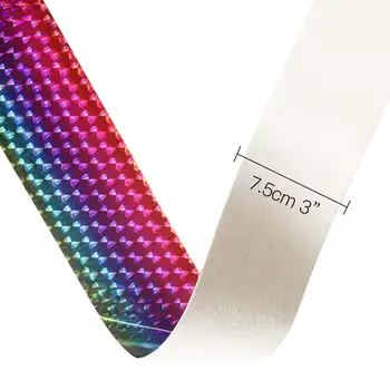 2y/monte 75mm Laser de faixa de opções do arco-íris Gradiente de Espelho Tecido de Couro Largura de PU para decoração do Cabelo de DIY Arco Fita Atacado de Materiais de