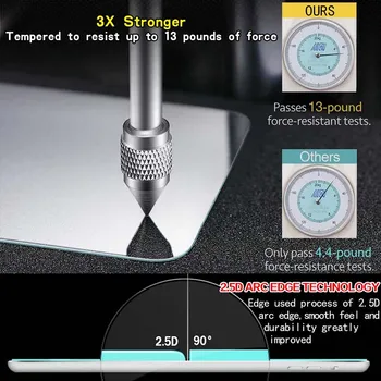 2Pcs Tablet de Vidro Temperado de Protetor de Tela para Cobrir NuVision TM800P610L da Tabuleta de 8 Polegadas à Prova de Explosão Temperado Filme