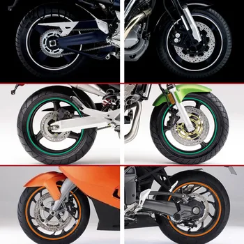 Moto Roda Vinheta de Motocross Reflexiva Decalques Rim Tira de Fita Para Honda CR 250 NC750X Kawasaki KX 125/65 KX250F rayon
