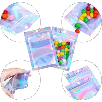 Embalagem Saco de arco-íris Folha de Alumínio Yin Yang Osso Saco Plástico Reflexivo Flash Jóias Pocket Symphony Saco Selo K6Z7