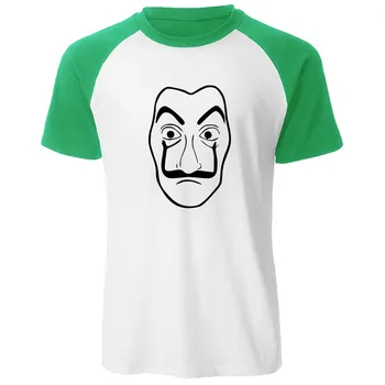 Casa Do Papel-moeda Assalto Camiseta La Casa De Papel De T-Shirt engraçada do Algodão de Mens Marca Raglan Homens t-shirt Manga Curta homem Tops