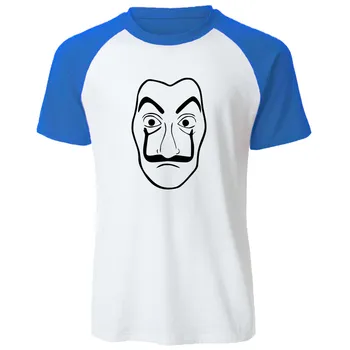 Casa Do Papel-moeda Assalto Camiseta La Casa De Papel De T-Shirt engraçada do Algodão de Mens Marca Raglan Homens t-shirt Manga Curta homem Tops