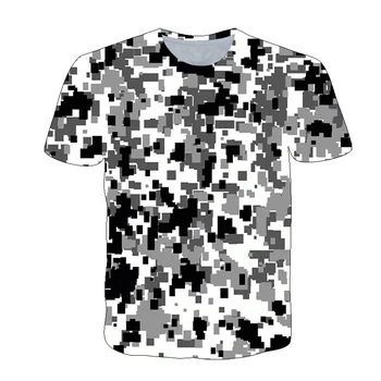 Venda quente de Esportes 3D Camuflagem Impresso Camisetas masculina Casual Respirável Streetwear T-shirt dos Homens de Fitness Manga Curta T-Shirt Tops