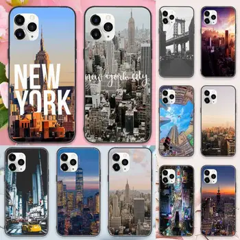 NYC viagem para NOVA YORK paisagem Caso de Telefone para o iPhone 11 12 mini pro XS MAX 8 7 6 6S Plus X 5S SE DE 2020 XR Luxo funda