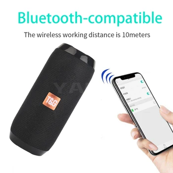 TG117 ao ar livre compatível com Bluetooth alto-Falante Impermeável sem Fio Portátil Coluna de Apoio TF Cartão de Rádio FM Entrada Aux