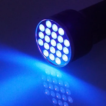 Lanterna elétrica do DIODO emissor de luz UV 21LED 12LED UV Lanterna 395-400nm LED UV Lanternas Portáteis UV Lanterna Ultravioleta Luz Negra Lâmpada