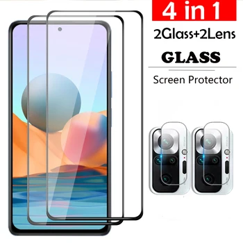 Vidro temperado Para Xiaomi Redmi Nota 10 Pro Max Protetor de Tela de Vidro Para Redmi Nota 10 Pro Global Câmara Len Filme nota 10
