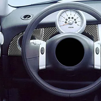 Para O Mini Cooper Hatch Um R50 R53 2002 2003 2004 Dashboard Do Console De Cobertura De Fibra De Carbono Autocolante Kit Interior Do Carro Traço Painel De Guarnição