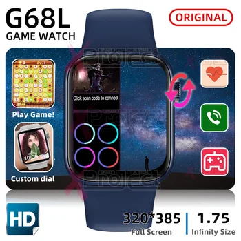 IWO Smartwatch Homens G68L smart assistir jogo de botão Encoder de Fitness pulseira de Mulheres Relógios de Bluetooth do android ios pk iwo 13 HW12 AK76