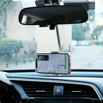 Universal Espelho Retrovisor de Carro Montar Titular do Telefone De GPS para o iPhone Assento Smartphone Carro Titular do Telefone de Suporte Ajustável Suporte