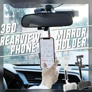 Universal Espelho Retrovisor de Carro Montar Titular do Telefone De GPS para o iPhone Assento Smartphone Carro Titular do Telefone de Suporte Ajustável Suporte