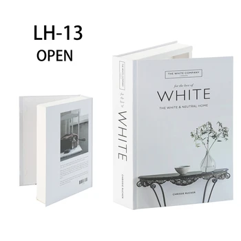 Nordic família branca estilo falso livro enfeite decoração livro casa modelo de decoração de sala de estar estante criativa