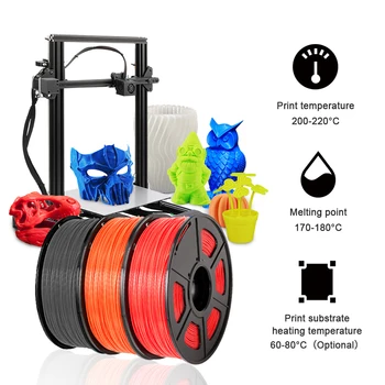 SUNLU PETG Filamento Impressora 3D Plastoc PETG 1,75 mm de 1KG Com Spool Boa Tenacidade Materiais de Impressão 3d
