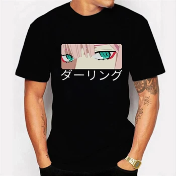 Anime japonês T-shirt de Darling, O Franxx Camiseta de Anime ZERO DOIS Hip Hop T-shirt de Verão Casual Cool Streetwear Camiseta Top Tee