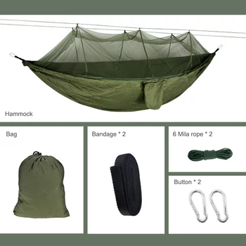 Portátil ao ar livre Barraca de Camping Rede com mosquiteiro de Nylon 210T 2 Pessoa Dossel de pára-Quedas de Suspensão de Dormir Swing Cama dropship