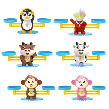 Montessori Matemática Brinquedo Digital Macaco Escala De Equilíbrio De Número De Jogo De Tabuleiro Para Crianças Brinquedo