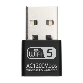 1200Mbps Mini Wifi USB Adaptador de Rede Placa de rede Para PC Dongle Wifi de Banda Dupla 2.4 G&5G Wi-Fi sem Fio Receptor de Trabalho de Laptop