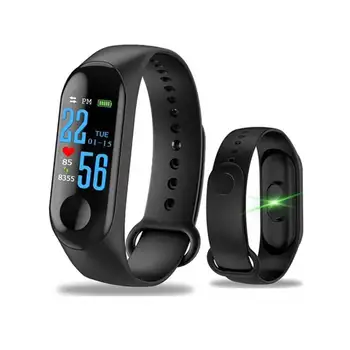 Esporte M3 Smart Watch Banda Inteligente para Mulheres, Homens Monitor de Pressão Arterial Inteligente Pulseira Pulseira Smartwatch