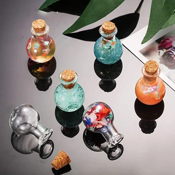 10 Pcs Garrafas de Vidro Miniatura de Garrafa de Poção Mini Cortiça Frascos de Vidro de Casamento DIY Mini Deriva Garrafa que Desejam Frasco Frasco de Perfume