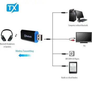 Bluetooth USB-compatível 5.0 Adaptador Transmissor Bluetooth Receptor de Áudio e Músicas Dongle sem Fio Adaptador USB para PC computador Portátil