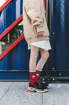 Nova primavera e verão retro skate meias Harajuku casal de moda bordado bonito dos desenhos animados meias