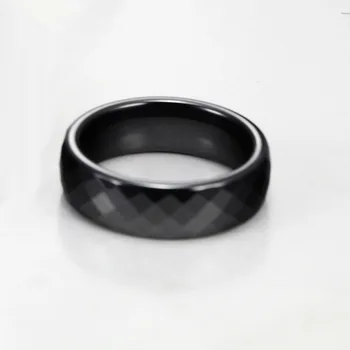 Tigrade Brancos, Novos Anéis de Cerâmica para Mulheres Homens 4/6mm de Mão de Corte Anel da forma Para mulheres Únicas de Design de Jóias de Casamento da Banda Brilhante