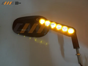 Preto Retrovisores Muscular piscas de LED de Luz de caso para Harley V-ROD V ROD VRSCF