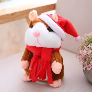 Falando Hamster De Pelúcia Repete Eletrônico Brinquedo De Estimação Para Crianças Do Bebê Bonito Falar Gravação De Som Educacional De Pelúcia Boneca
