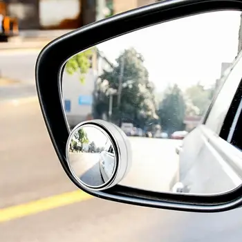 1pc de Veículos do Ponto Cego Zona Morta Espelho Traseiro Redondo Pequeno Espelho de Auto Lado 360 Grande Angular Rodada Espelho Convexo Partes externas