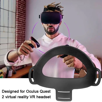 Fone de ouvido VR Cabeça Almofada Almofada de TPU de Alívio de Pressão Quadro Fixo de Profissionais para o Oculus Quest 2 Headband Correia de Acessórios