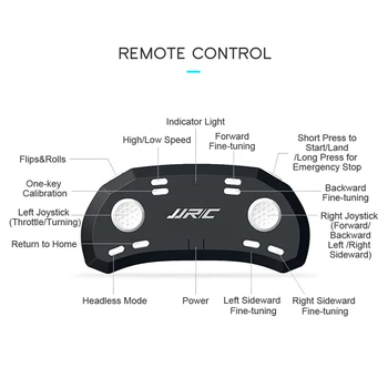 JJRC Controle Remoto Quadcopter 720P HD Mini RC Drone com Câmera de Vídeo de Modo Beauty 3D Vira / Rolos de controlo de Altitude do Helicóptero de RC