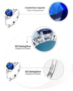 LMFALECA Safira Azul Anéis para Mulheres S925 de Prata, aliança de Casamento Anel de pedra preciosa Natural Birthstone de Finas Jóias de Presente Dropshipping