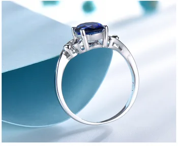 LMFALECA Safira Azul Anéis para Mulheres S925 de Prata, aliança de Casamento Anel de pedra preciosa Natural Birthstone de Finas Jóias de Presente Dropshipping