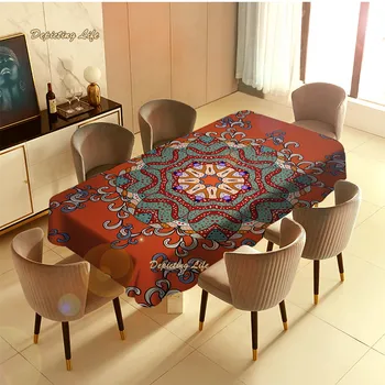 Boêmio Toalha de mesa Indiano Padrão Floral Retro Étnica Mandala Ornamento para um Jantar de Festa Piquenique Decoração de Casa