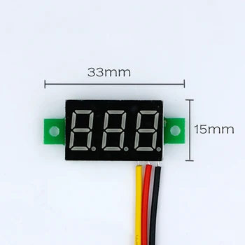 IL voltmetro voltmetro Mini 0.36 mm DC 0-100v 3 bits Digital LED Vermelho de Exibição do Painel de Tensão Medidor de Voltímetro testador