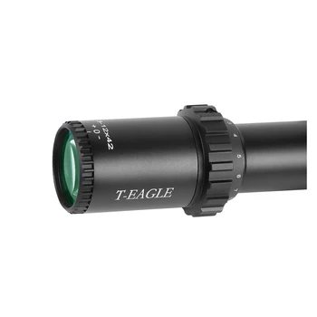 T-ÁGUIA 3-12X40 FFP Caça Compacto Óptico de Vista Tático Riflescope Vidro Gravado Retículo Vermelho Verde llluminate caça óptica