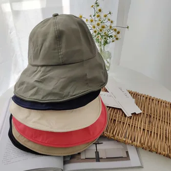 Nova Verão Dobrável Chapéu de Balde de Mulheres Exterior Protetor solar Algodão Pesca Caça Tampão Mulher de Chapéu de Pescador chapéus