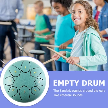 6 polegadas 8 Sintonia Mão Pan Tanque de Aço Língua Tambor de Percussão Musical Aço Carbono Instrumento para Crianças Iniciantes na yoga