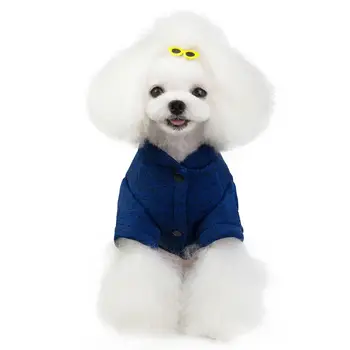Cachorro Jaqueta casaco de Inverno Quente Cão de Estimação, Roupas de Algodão Macio, Roupa Para Cães de Pequeno porte Impresso em Três Cores S-2XL