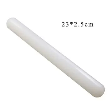 23*2.5 cm de Plástico Rolo da Massa para o Agregado familiar rolo de Bolinho de massa de Pele Ferramentas Branco DIY Artesanal de Acessórios de Cozinha