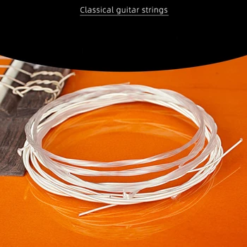 6pcs Violão de Cordas de Nylon Prata Cadeias de caracteres Definido para o Clássico, Violão Clássico, 1M 1-6 E B G D A E f # Hot Venda de Acessórios para Guitarra