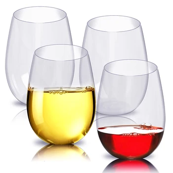 1pcs de Vinho de Vidro Inquebrável Plástico Nbreakable PCTG de Vinho tinto Copo de Óculos de Copos Reutilizáveis Transparente Suco de Frutas Copo de Cerveja