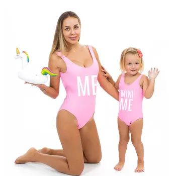 TUONXYE Família Roupa Combinando de Mãe e Filha e Mulheres Mom Maiô Crianças de Meninas Bebê Uma Peça de roupa de Banho moda praia para Crianças LT6012